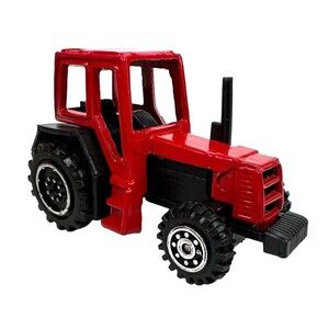 Diecast 9131 Red Farm Tractor Black Interior